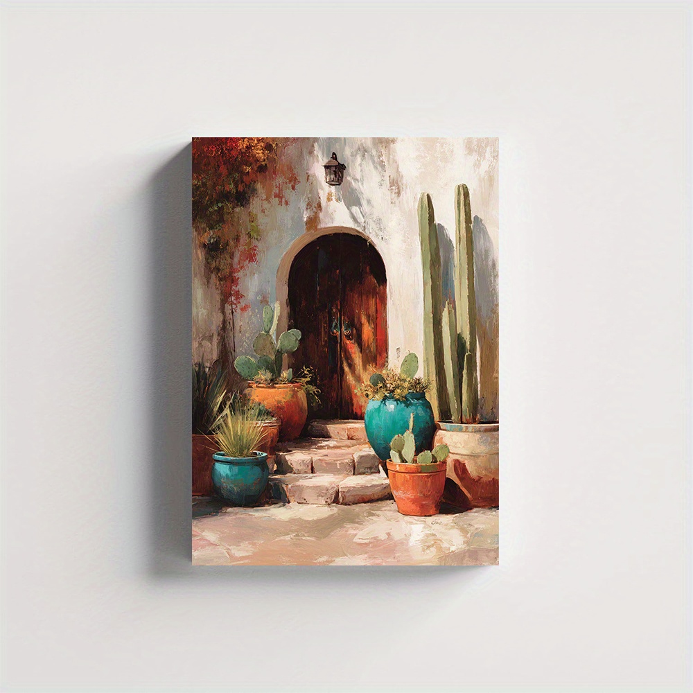 Terracotta Pot - (No frame)2D Flat, Southwestern Desert Landscape