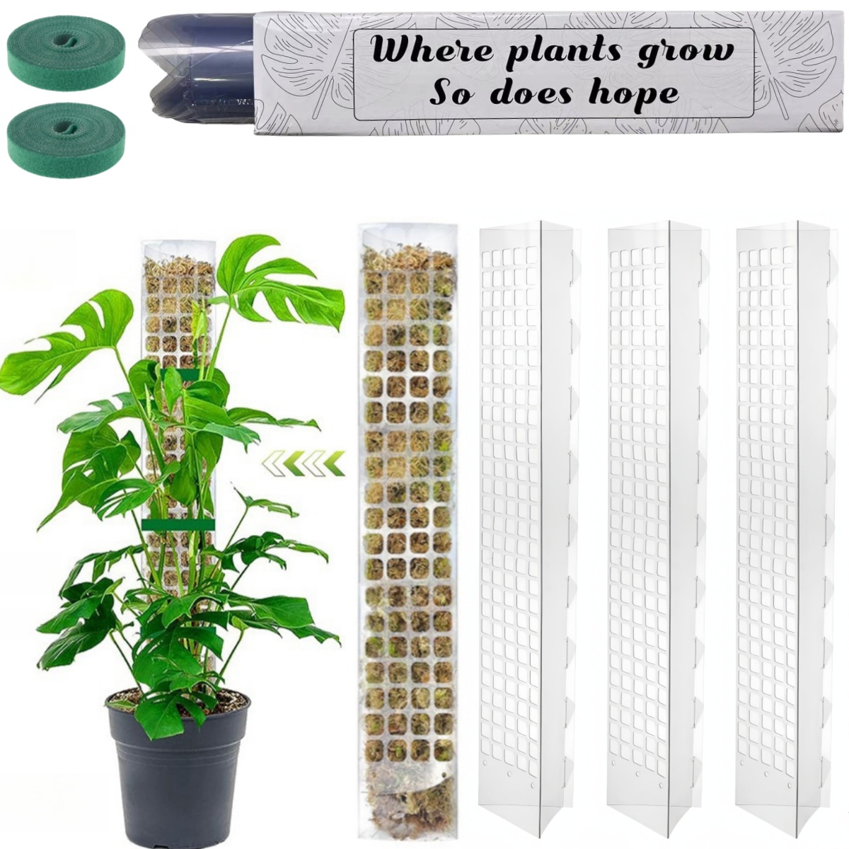 Moss Pole Plastic Plant Stand  - Plant Support Stake recension och pris
