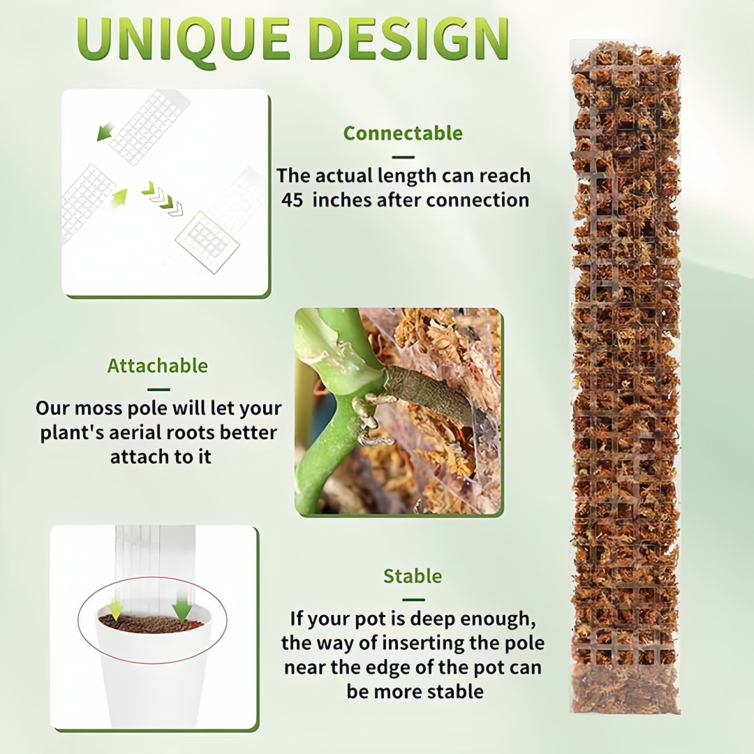Moss Pole Plastic Plant Stand  - Plant Support Stake recension och pris