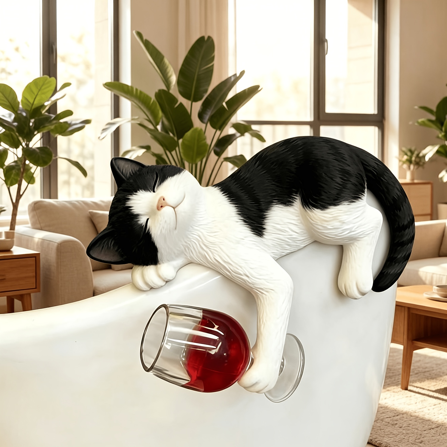 Funny Drunk Tired Tuxedo Cat F - Pothos recension och pris