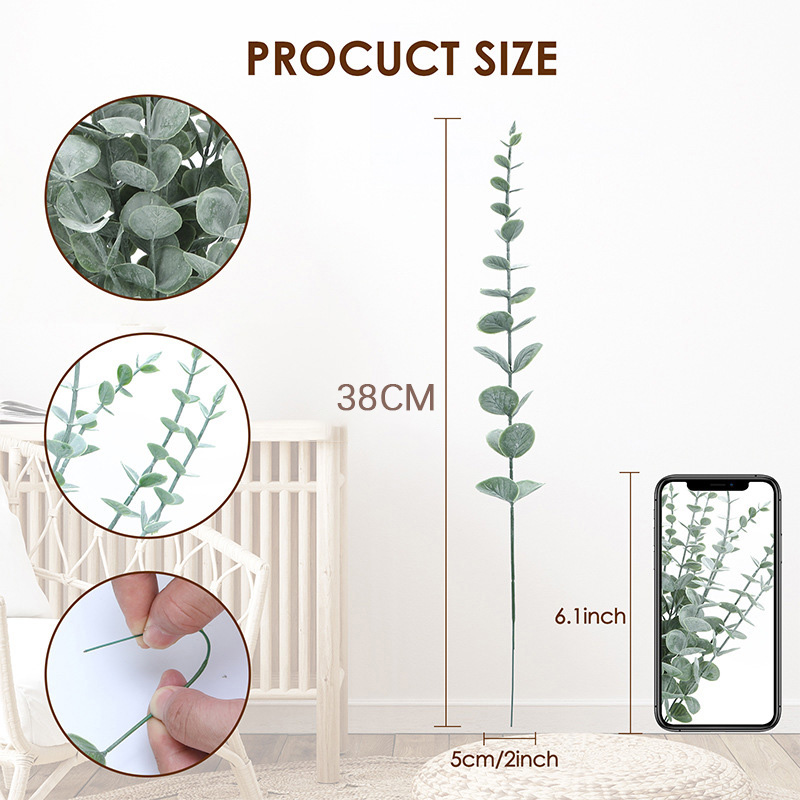 20pcs Artificial Eucalyptus St - Fiddle Leaf Fig recension och pris