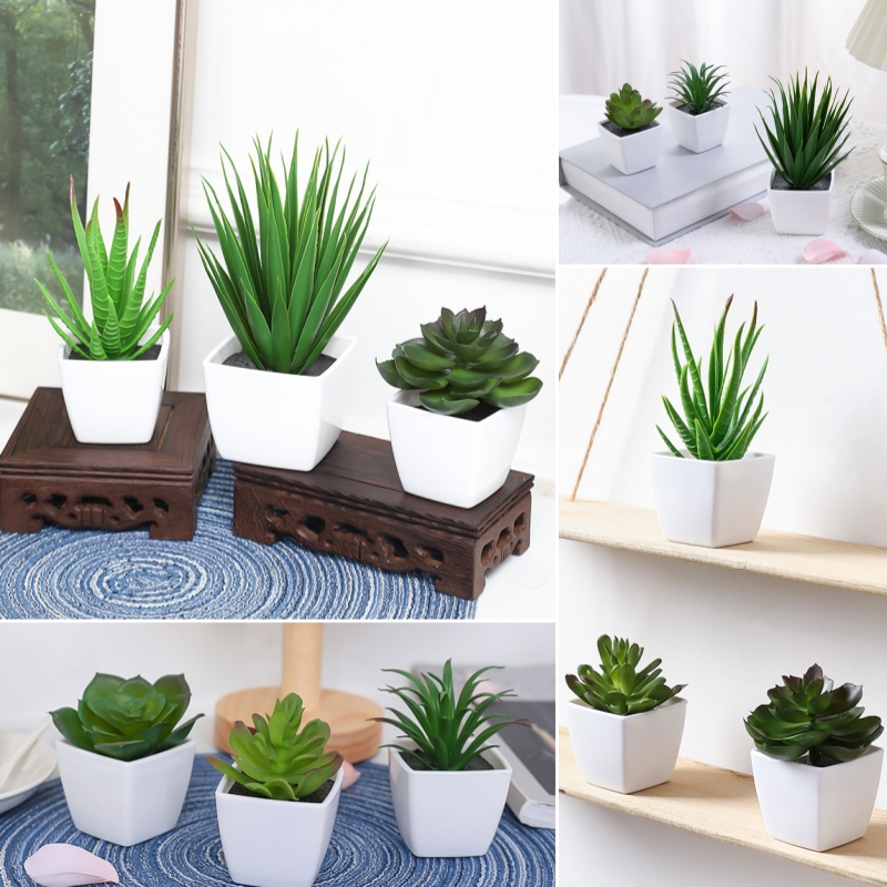 (A set of 3PCS) Simulated Mini - Succulent Set recension och pris