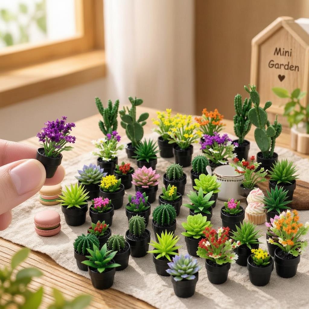 8Pcs Miniature Plastic Potted  - Succulent Set recension och pris