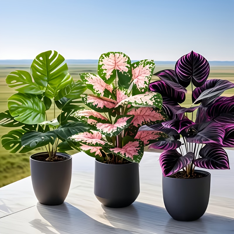 3Pcs Mixed Artificial Plant Se - Fiddle Leaf Fig recension och pris