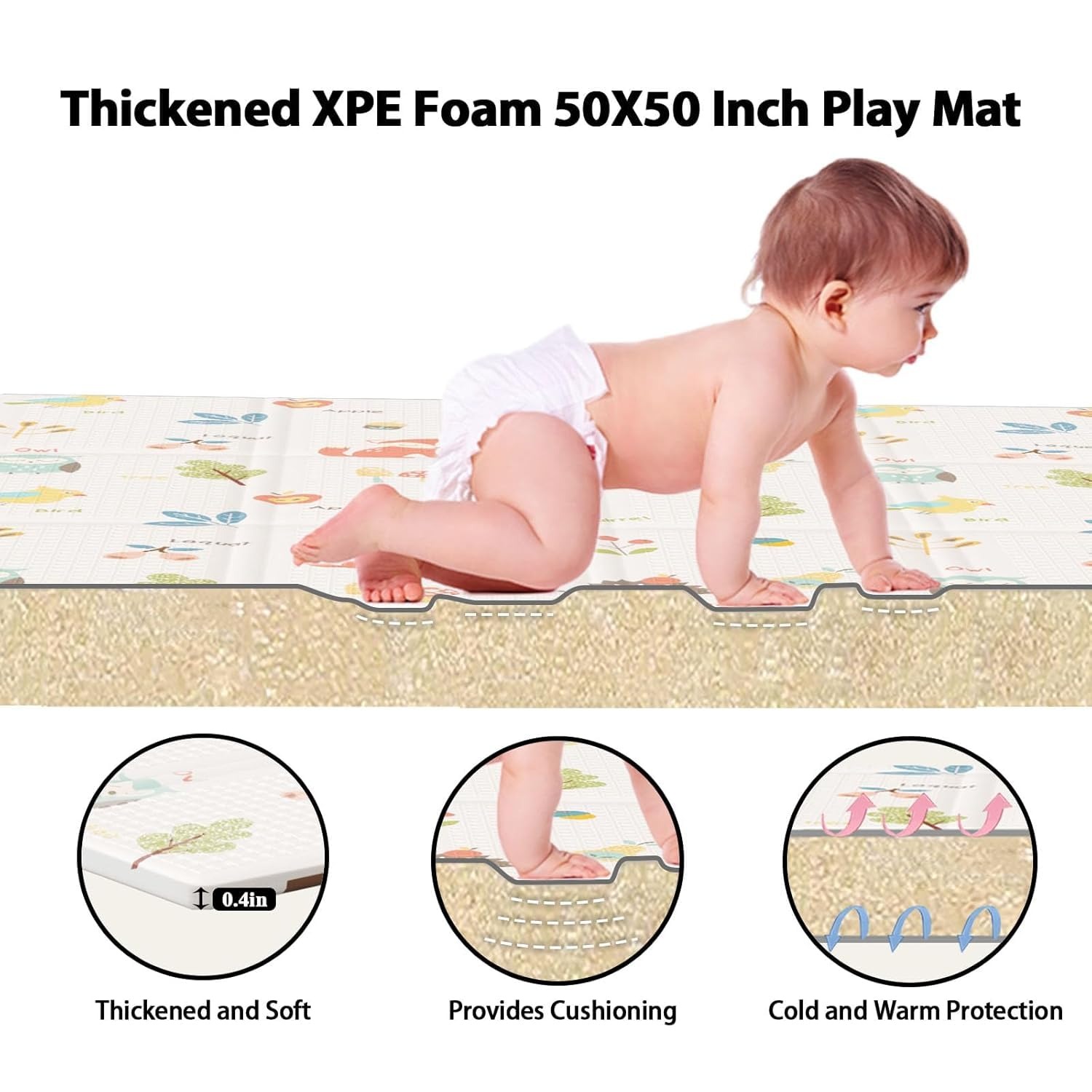 Baby Play Mat Double Sided Fol - Repotting Mat recension och pris